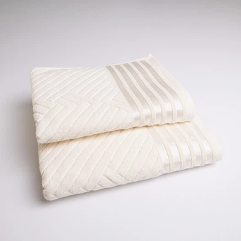 Комплект махровых полотенец SOFT 2шт GM Textile 50х90см, 70х140см 500г/м2 (Ванильный)