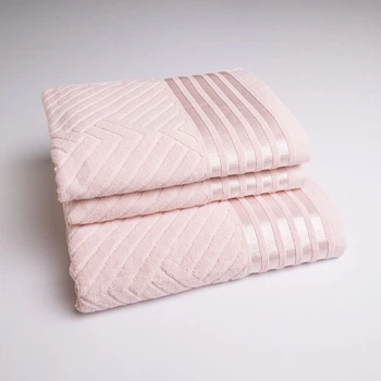 Набор махровых полотенец SOFT 3шт GM Textile 50х90см, 50х90см, 70х140см 500г/м2 (Розовый)