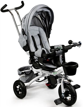 Rowerek trójkołowy EcoToys Delux JM-068-17 Szary (5903769970636)