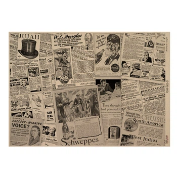 Аркуш крафт-паперу Фабрика Декору, Newspaper advertisement 42x29,7 см, артикул FDKP-005-01