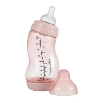 Антиколиковая бутылочка Difrax S-bottle Wide с силиконовой соской 310 мл розовый (707 Blossom) 5249355