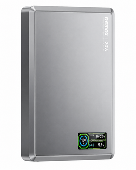 Повербанк Remax FP-37 10000mah 20W MagSafe Magnetic Wireless Power Bank Grey