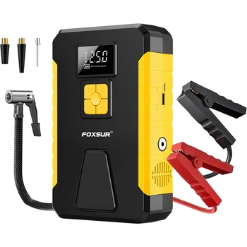 Бустер (пусковое устройство) с компрессором Foxsur FJS-950 Yellow