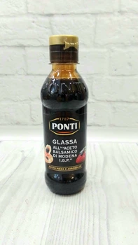 Бальзамический карамелизированный соус из винного уксуса Ponti Glassa all Aceto Balsamico di Modena I.G.P. 250 мл