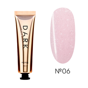 Полигель для наращивания DARK PolyGel 06 нежно-розовый с шиммером 30 мл