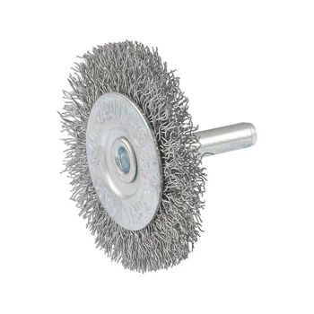 Щетка дисковая Mastertool из рифленой проволоки Ø 50 мм со стержнем ¼" 19-9805