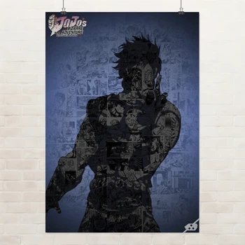 Постер Невероятные приключения ДжоДжо, Jojo's Bizarre Adventure, аниме, A3 42×29 см (id2536)