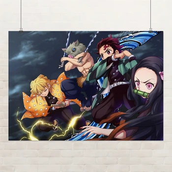 Постер Вбивця демонів, Demon Slayer: Kimetsu no Yaiba, аніме, декор кімнати підлітка, A1 60×85 см (id5364)