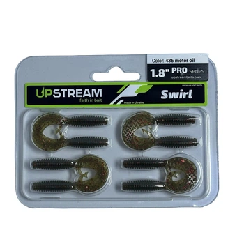 Силікон UPSTREAM Swirl 1.8" (8шт.) #435 motor oil ,SWI1.8_435