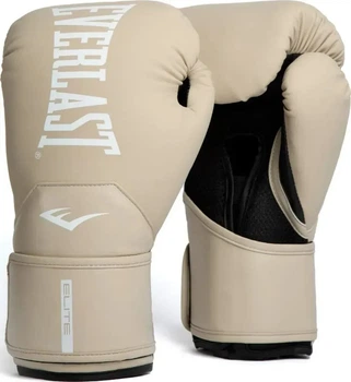 Боксерські рукавиці Everlast ELITE 2 BOXING GLOVES 12 унцій, бежево-білий