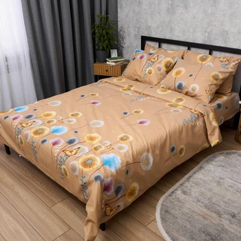 Комплект постельного белья Moon&Star Микросатин Premium Caramel Meadow Полуторный 143х210 наволочки 4х70х70 (MS-820015909)