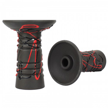 Чаша для кальяна Gusto Bowls Alien Black Glaze Red-Black фаннел 9см из глины в глазури