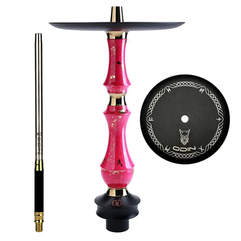 Шахта Sunpipe Hookah Odin Potal Pink под уплотнитель для кальяа 58см из нержавейки с вставкой из эпоксидной смолы розовая