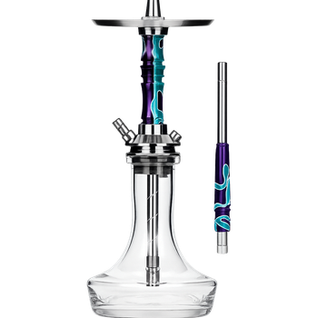 Кальян Moze Breeze Pro Candy Line Purple-Green зелено-фиолетовый 48см из нержавеющей стали походной компактный