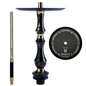 Шахта Sunpipe Hookah Odin Potal Black для кальяна из нержавеющей стали 58см на уплотнителе с накладкой из эпоксидной смолы
