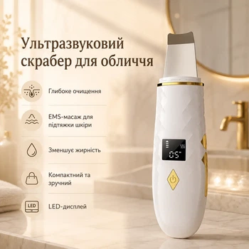 Ультразвуковой скрабер для лица (White)