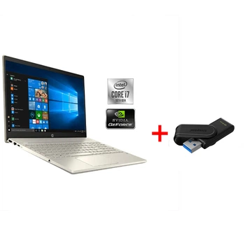 Ультрабук Б-класс HP Pavilion 15-cs3970nd / 15.6" (1920x1080) IPS / Intel Core i7-1065G7 (4 (8) ядра по 1.3 - 3.9 GHz) / 8 GB DDR4 / 256 GB SSD NVMe / nVidia GeForce MX250, 2 GB GDDR5, 64-bit / WebCam / Win 11 Home б/у + Подарок Накопитель 64GB
