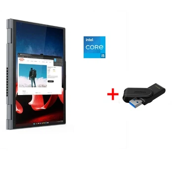 Ультрабук-трансформер Lenovo Thinkpad L13 Yoga Gen 2 / 13.3" (1920x1200) IPS Touch / Intel Core i5-1135G7 (4 (8) ядра по 2.4 - 4.2 GHz) / 8 GB DDR4 / 256 GB SSD / Intel Iris Xe Graphics / WebCam / Win 11 Pro б/в + Подарунок Накопичувач Kingston 64 ГБ