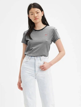 Футболка хлопковая женская Levi`s 936464215 S Черный/Белый (1159865503)