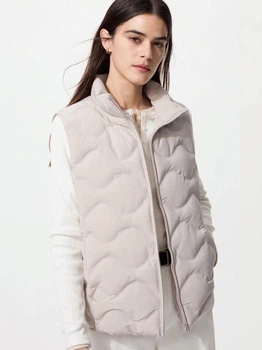 Теплий жилет короткий жіночий Uniqlo 387434639 S Сірий (1159862558)