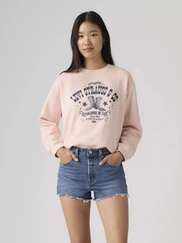 Свитшот на флисе женский Levi`s 183386948 L Розовый (1159865619)