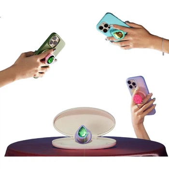 PopSockets [Finger Treasure] Подставка для телефона PopSockets Bubble, выдвижная подставка с защитой от падения и клейким кольцом-зажимом, Golden Time