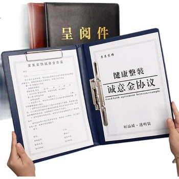Папка для презентаций Xutong, А4, кожаная, деловая, с кнопкой