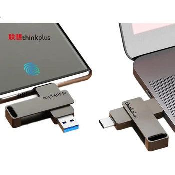 Флеш-накопичувач ThinkPlus Lenovo 512ГБ USB3.2 Type-C металевий для телефону та комп'ютера MU110