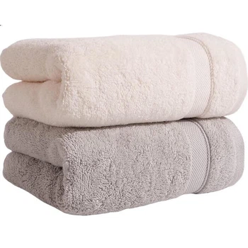 Полотенце LOFTEX хлопковое египетское класс А, мягкое, 2 шт, бежево-серое