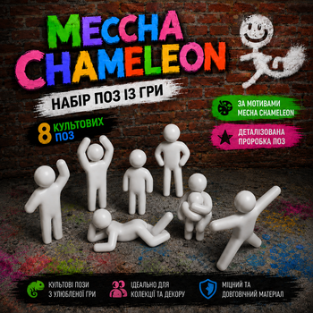 Набор поз Meccha Chameleon – 8 фигурок поз из игры, 3D-печать