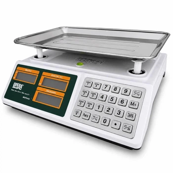 Весы торговые OPERA OP-983S 55 кг электронные с аккумулятором и подсчётом цены