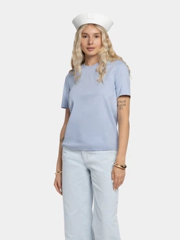 Футболка жіноча блакитна бавовняна Arber T-SHIRT WF-19 M блакитний (W13.06.23.620)