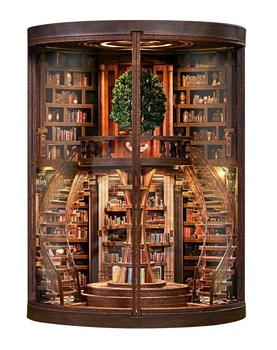 Бук Нук Сховище книг Кільця Мудрості Book Nook Wisdom Rings DIY Інтер'єрний конструктор AH01-005