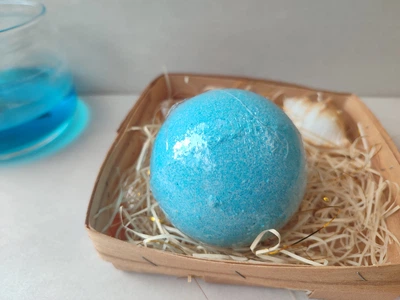 Бомбочки для ванни ручною роботи OCEANSOAP Блакитна 180 грам