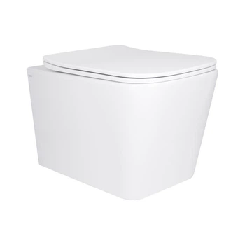 Унитаз подвесной Qtap Tern Ultra Quiet с сиденьем Slim Duroplast/Soft-close/Quick Release QT17332303AW 525x345x360 мм Белый