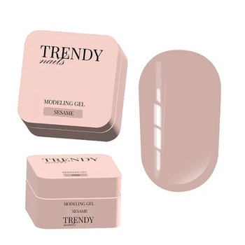 Гель Trendy Nails для моделирования ногтей, Modeling gel, Sesame, HEMA/TPO free, 15 мл