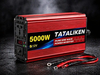 Инвертор с чистой синусоидой 12V → 220V Tataliken 5000W для ноутбука, котла, холодильника и мощной бытовой техники