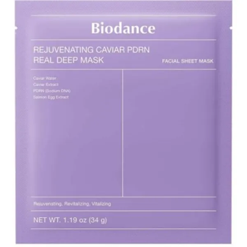 Гидрогелевая маска для лица Biodance Rejuvenating Caviar PDRN Real Deep Masк, 1 шт (184606)
