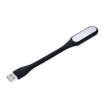 USB LED лампа гибкая для ноутбука и клавиатуры 5V черная (1999/1)