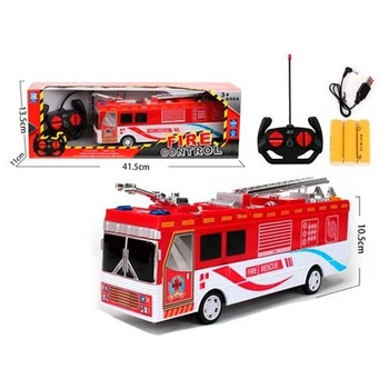 Детская пожарная машина на радиоуправлении, со звуком и светом A-Toys 28 см 2968-D