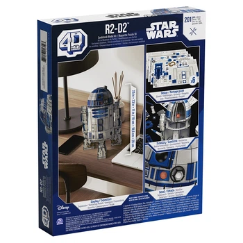 4D Build: Пазл для создания 3D-модели «Звёздные войны: дроид R2-D2» (201 деталь)
