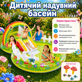Детский бассейн для дома и улицы с горкой и фонтаном водный центр с веселым дизайном для малышей