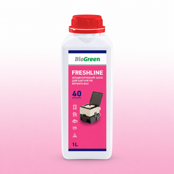 Концентрований засіб для біотуалетів верхній бак FreshLine 1л. Bioclean