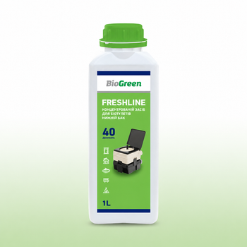 Концентрований засіб для біотуалетів нижній бак FreshLine 1л. Bioclean
