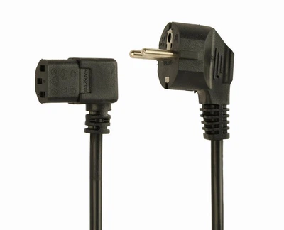Кабель питания угловой Cablexpert CEE 7/7 - IEC C13 1.5 м Черный