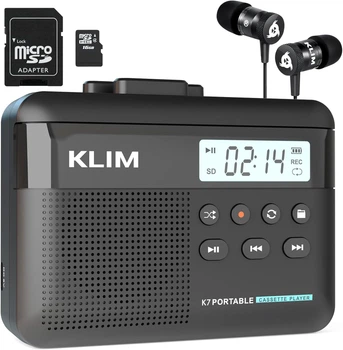 Кассетный плеер и конвертер KLIM K7 с аккумулятором и картой памяти 16 ГБ