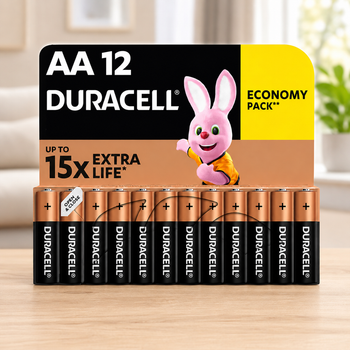 Батарейки Duracell AA 15X Extra Life 1.5V LR6 MN1500 алкалінові 12 шт