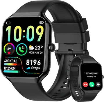 Смарт-часы Smart Watch 1.96" HD с Bluetooth-звонками, для Android и iPhone, IP68, 113+ спортивных режимов, пульсометр, мониторинг сна