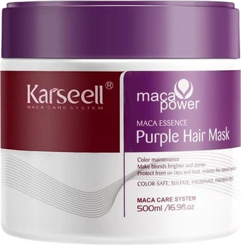 Маска для волосся Karseell Maca Power Purple тонуюча фіолетова 500 мл (4897110036427)