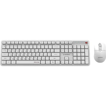 Комплект (Клавиатура и мышь) Gembird KBS-WMS-01-W-CYRL White (KBS-WMS-01-W-CYRL)
